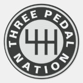 Rond Sticker DE TROIS PEDAL NATION (Devant)