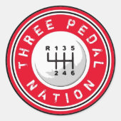 Rond Sticker DE TROIS PEDAL NATION (Devant)