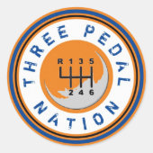 Rond Sticker DE TROIS PEDAL NATION (Devant)