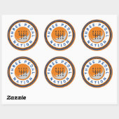 Rond Sticker DE TROIS PEDAL NATION (Feuille)