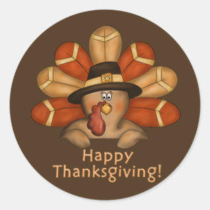 Rond sticker de vacances bon thanksgiving Turquie