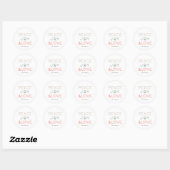 Rond Sticker de vacances de style moderne (Feuille)