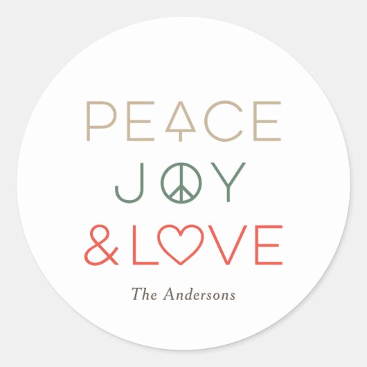 Rond Sticker de vacances de style moderne (Devant)