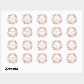 Rond Sticker de vacances Joyeuses Fêtes Pine Boughs (Feuille)