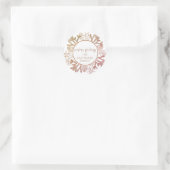 Rond Sticker de vacances Joyeuses Fêtes Pine Boughs (Sac)