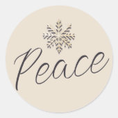 Rond Sticker de vacances paisible Snowflake (Devant)