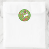 Rond Sticker de vacances Reindeer (Sac)