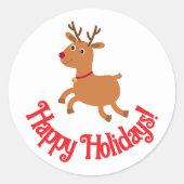 Rond sticker de vacances Reindeer (Devant)