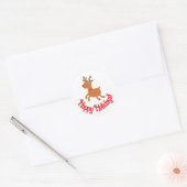 Rond sticker de vacances Reindeer (Enveloppe)