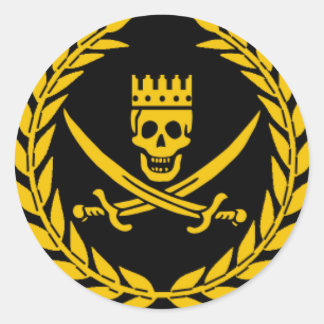 Rond Sticker de victoire pirate - pack de 20