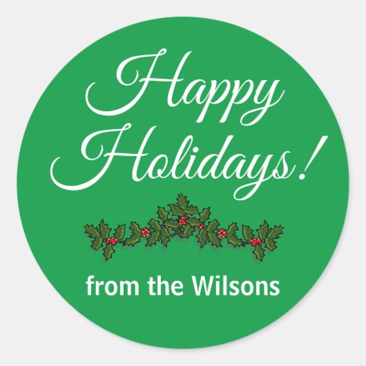 Rond Sticker de voeux de Noël (Devant)