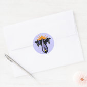 Rond Sticker de vol Imaginaire Rocket Ship (Enveloppe)