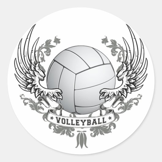 Rond Sticker de volley-ball (Devant)