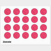 Rond Sticker de volley-ball rose (Feuille)
