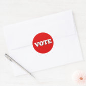 Rond Sticker de vote sur fond rouge (Enveloppe)