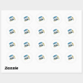 Rond Sticker de voyage surf (Feuille)