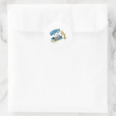 Rond Sticker de voyage surf (Sac)