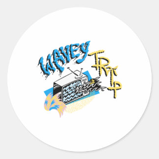Rond Sticker de voyage surf