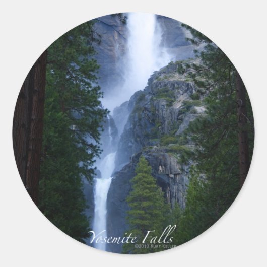 Rond Sticker de Yosemite Falls (Devant)