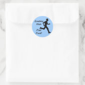 Rond Sticker de Zombies Hate Fast Food (Sac)