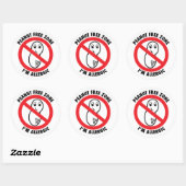 Rond Sticker de zone sans arachide (ensemble de 6) (Feuille)