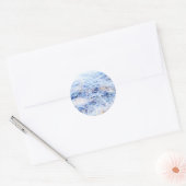 Rond Sticker d'eau bleu cool (Enveloppe)