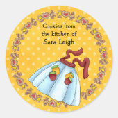 Rond Sticker d'échange de cookies d'apéro (Devant)