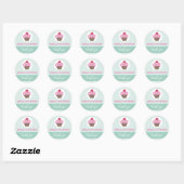 Rond STICKER DÉCORATIF :: cupcake 1 (Feuille)