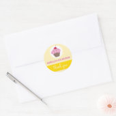 Rond STICKER DÉCORATIF :: cupcake 3 (Enveloppe)
