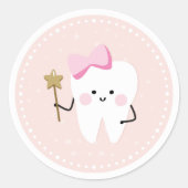 Rond Sticker décoratif rose pour la première fête des d (Devant)