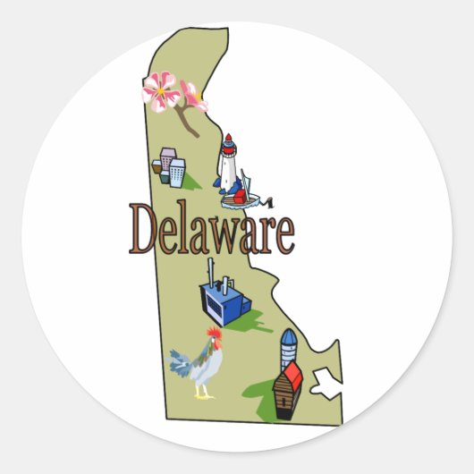 Rond Sticker Delaware (Devant)