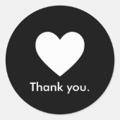 Rond Sticker d'emballage minimaliste de Merci (Devant)