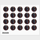 Rond Sticker Demon Skull 1 (Feuille)