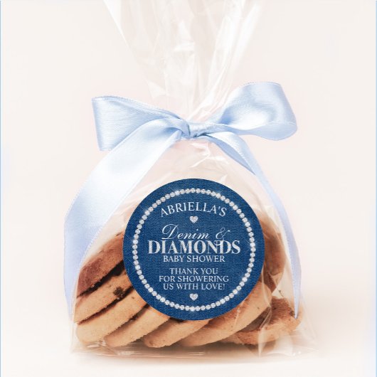 Rond Sticker Denim et Diamonds