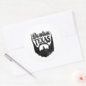 Rond Sticker Denton, TX Beard (Enveloppe)