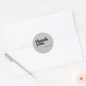 Rond Sticker d'entreprise de Merci minimal simple (Enveloppe)