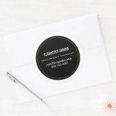 Rond Sticker d'entreprise simple sur Arrière - plan noi (Enveloppe)