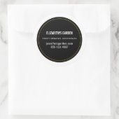 Rond Sticker d'entreprise simple sur Arrière - plan noi (Sac)
