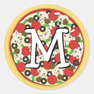 Rond Sticker d'enveloppe de joint de Pizza Supreme Comb