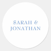 Sticker d'enveloppe Mariage minimal bleu moderne S