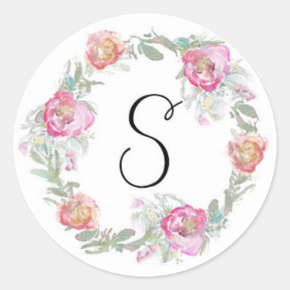 Rond Sticker d'enveloppe monographique