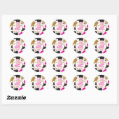 Rond Sticker Dernier Rodeo Bachelorette Gold rose (Feuille)