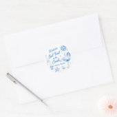 Rond Sticker dernier Toast Coast Beach Blue Bachelorett (Enveloppe)