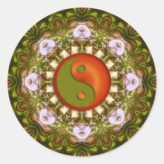 Rond Sticker des étendues de YinYang Mandala (Devant)