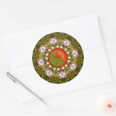 Rond Sticker des étendues de YinYang Mandala (Enveloppe)