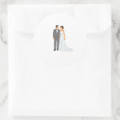 Rond Sticker des mariés (Sac)