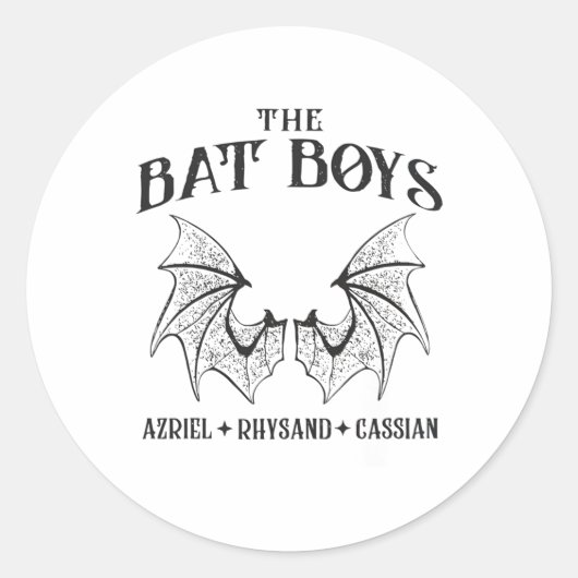 Rond Sticker design Acotar Boys Bat (Devant)