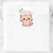 Rond Sticker Design Chat Cute Kawaii (Sac)