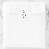 Rond Sticker design nuptial élégant (Sac)