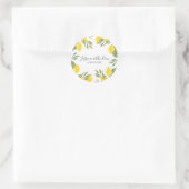 Rond Sticker d'été pour Mariage citron Citrus (Sac)